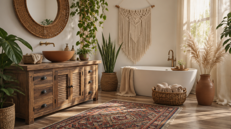 boho bathroom decor ideas on a budget
