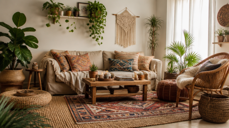 boho living room ideas on a budget