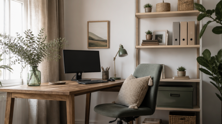 how to decorate a home office on a budget