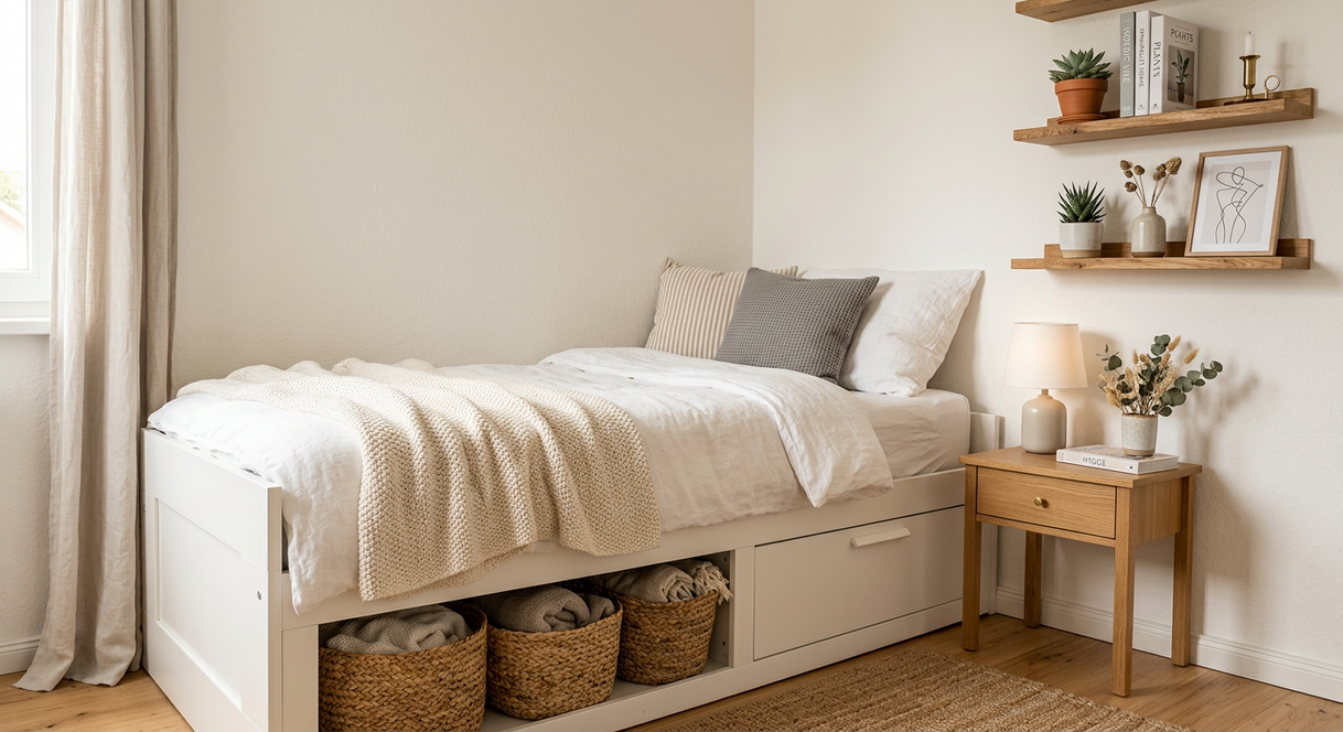 how to decorate a small bedroom on a budget tips