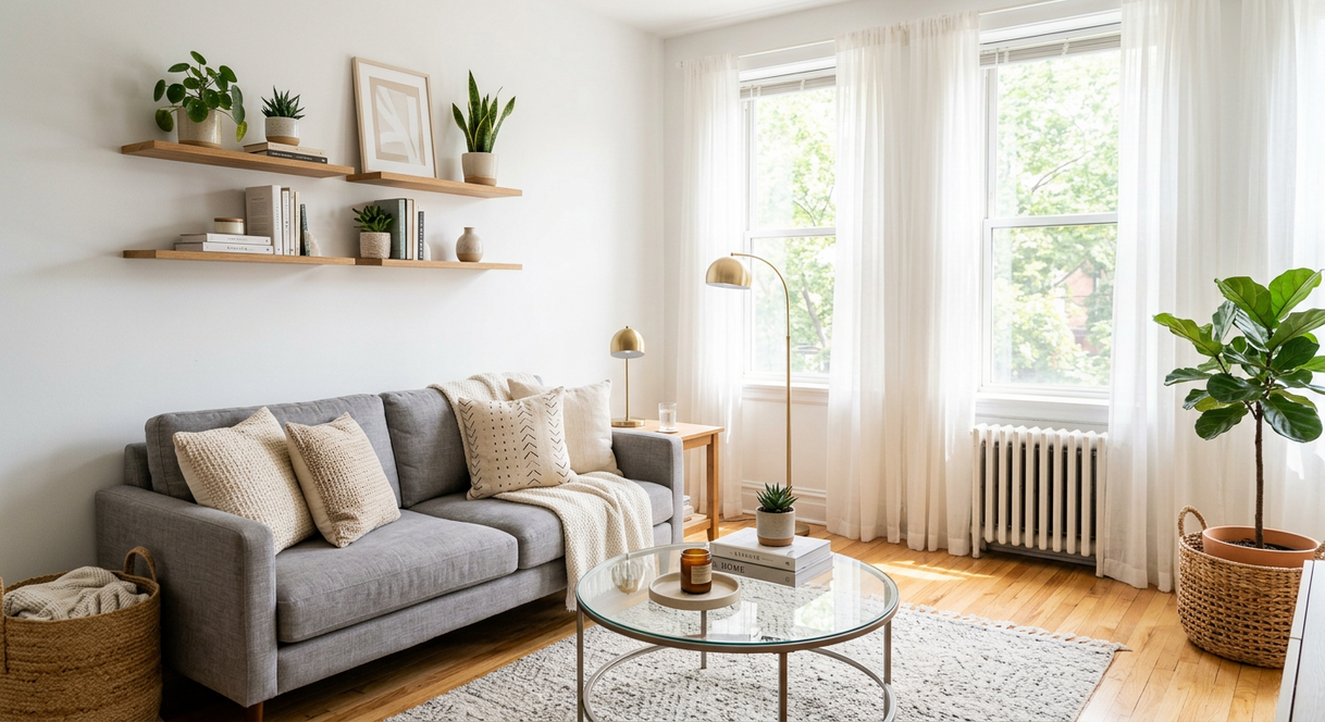 how to decorate a small living room on a budget
