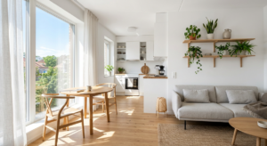 how to decorate a studio apartment to look bigger