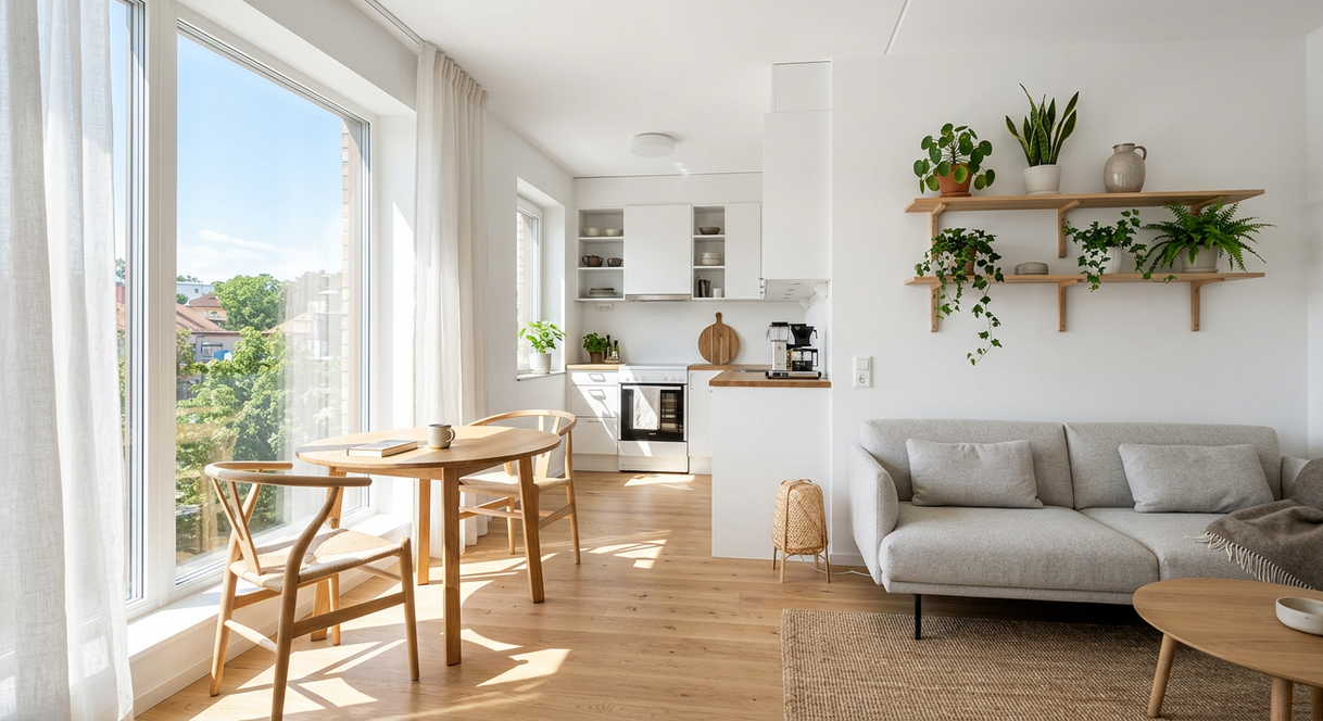 how to decorate a studio apartment to look bigger