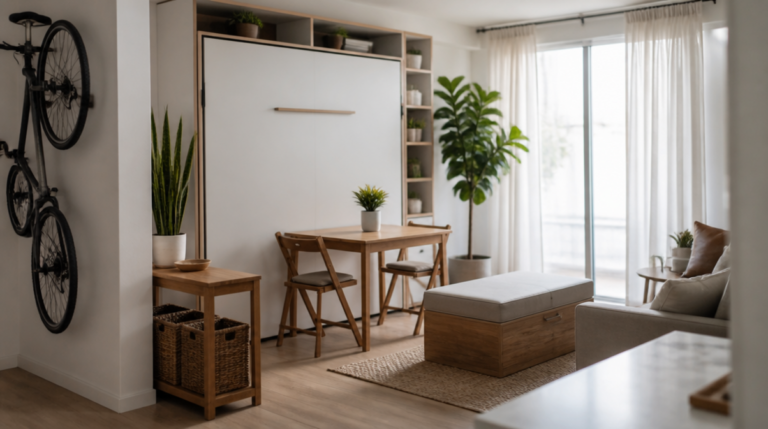 how to organize a small apartment with no storage