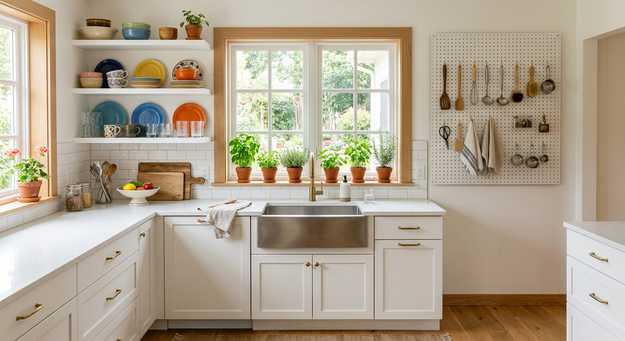 how to organize a small kitchen on a budget