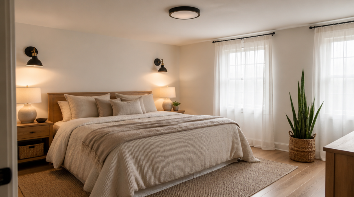 bedroom lighting ideas for low ceilings
