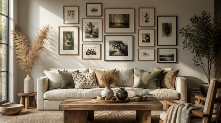 gallery wall ideas for living room on a budget