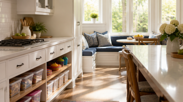 how to keep kitchen organized with kids