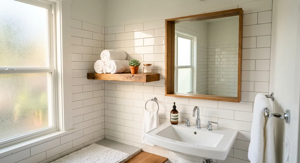 how to decorate a small bathroom on a budget