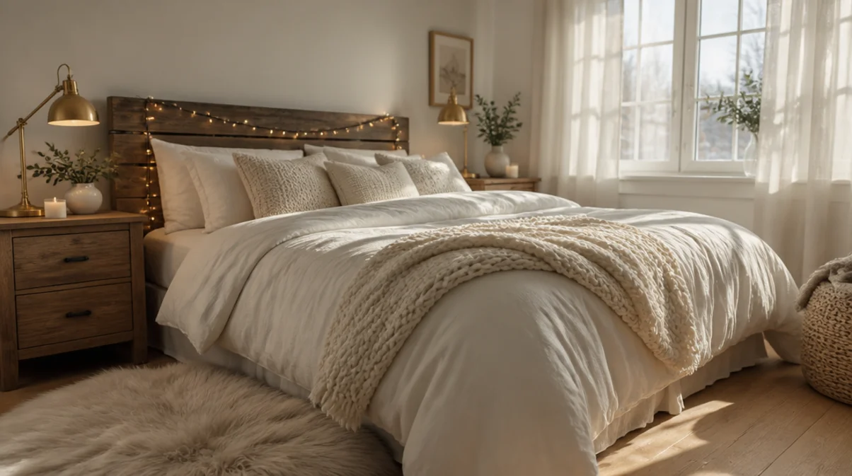 cozy winter bedroom ideas on a budget