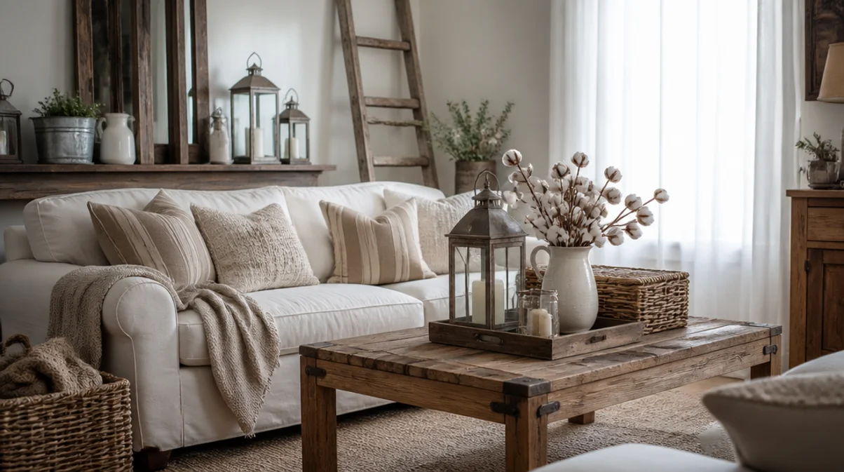 farmhouse living room ideas on a budget