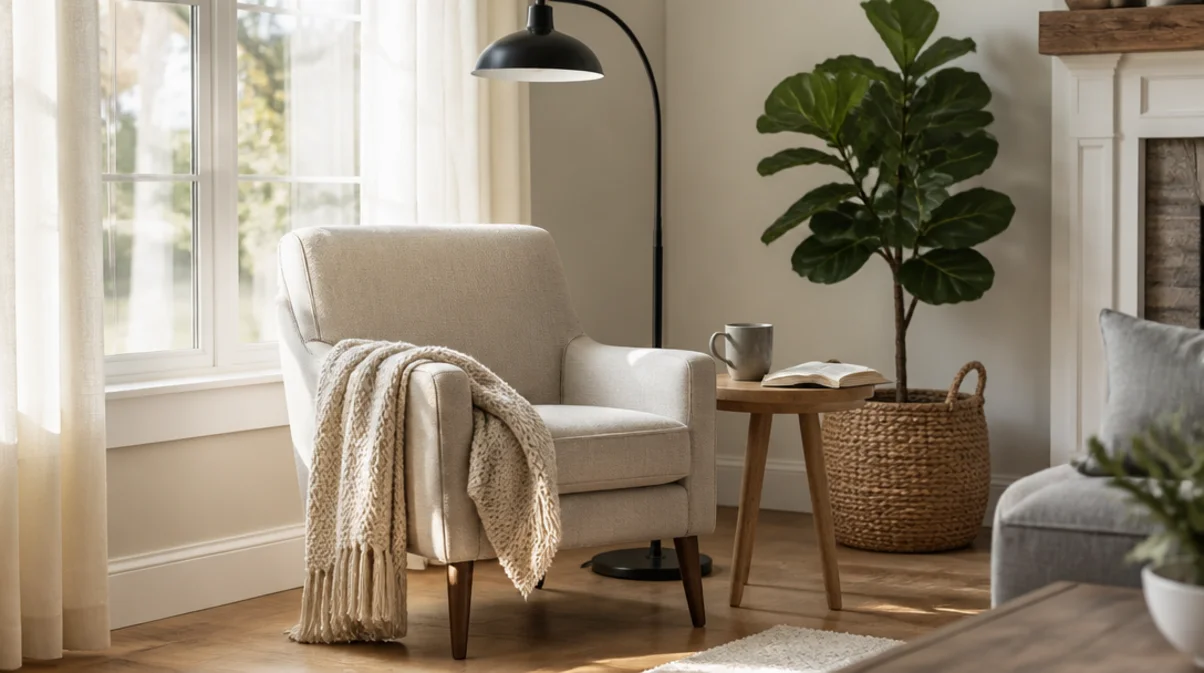 how to decorate a living room corner