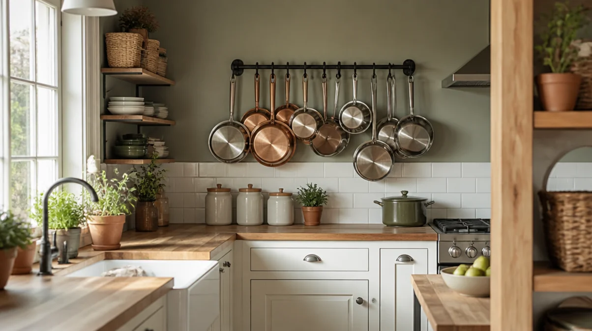 how to store pots and pans in small kitchen