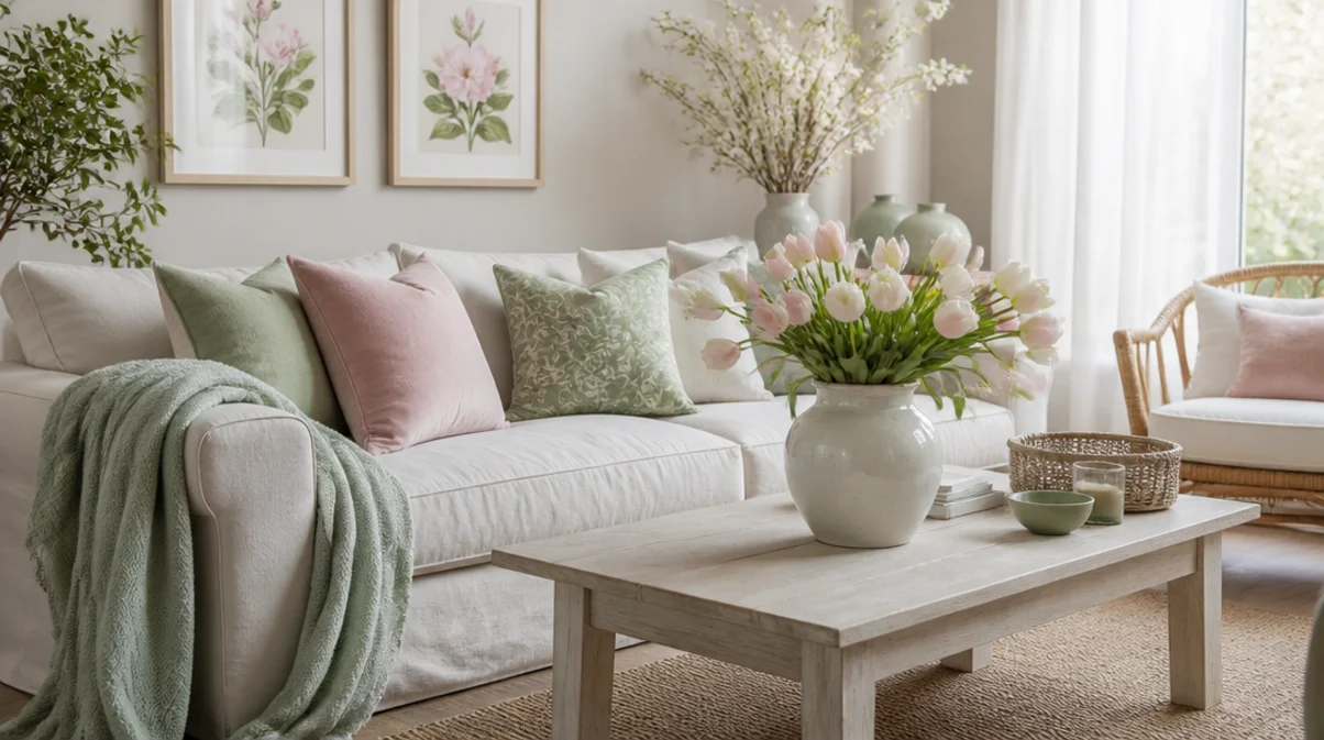 how to transition home decor from winter to spring