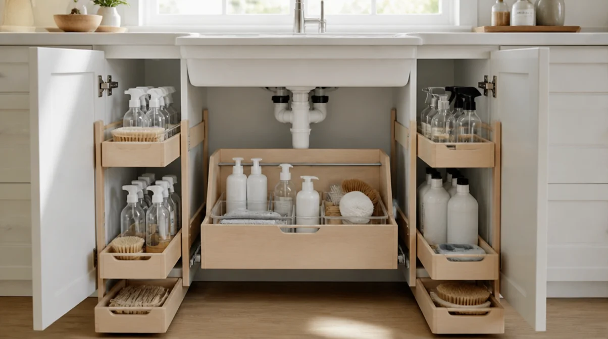 under sink kitchen organization ideas